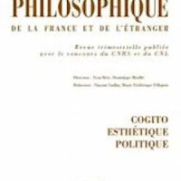 Rescension de l’ouvrage de Marco Bélanger revue philosophique