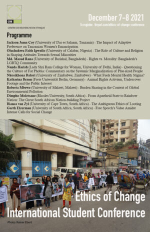 Ethics of Change International Student Conference @ Zoom.